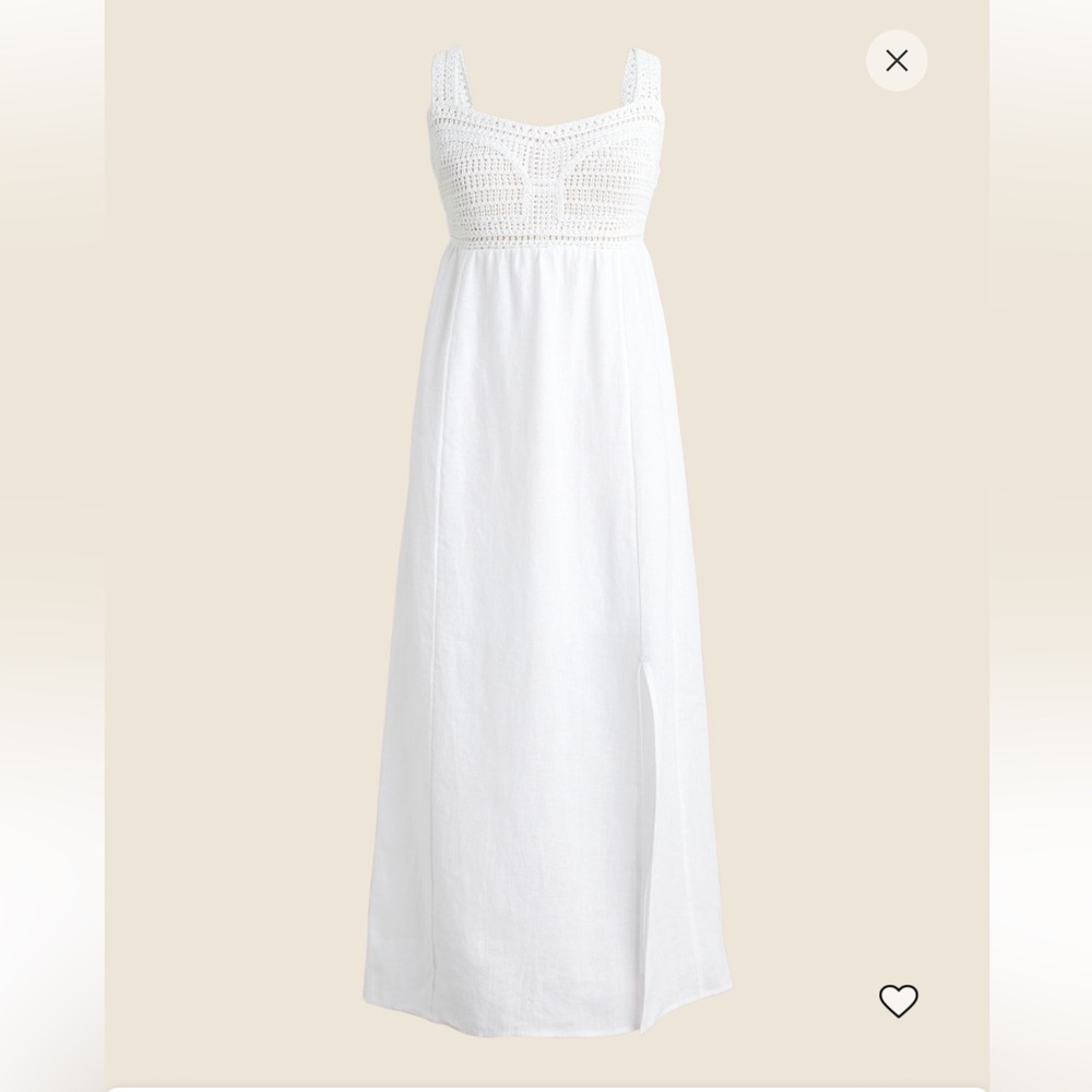 J. Crew White Midi Dress